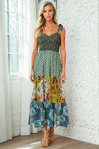 Smocked Top Print Maxi