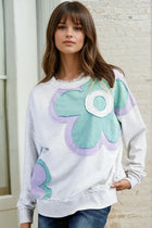 Flower Patch Pullover Sweatshirt