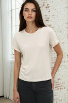 Roll Sleeve Tee - Stone