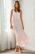 Tiered Floral Print Skirt