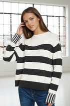 Striped Sweater - Black