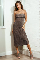 Mesh Tube Dress - Leopard Print