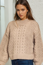Cable Knit Soft Sweater - Sand