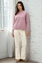 Embroidered Flower Sweater