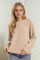Relaxed Crew Neck Sweater - Taupe