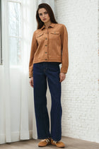 Caramel Faux Suede Jacket