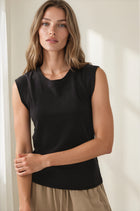 Classic Cap Sleeve Tank - Black