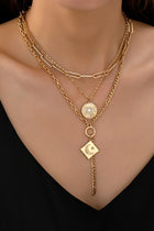 Celestial Moon Multi Layer Charm Necklace