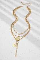 Celestial Moon Multi Layer Charm Necklace