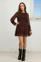 Lace Trim Smocked Dress