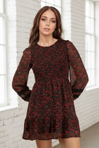 Lace Trim Smocked Dress