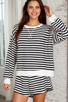 Striped Drawstring Shorts
