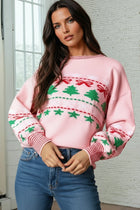 Tree & Bow Print Sweater