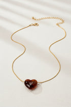 Tortoise Heart Charm Necklace