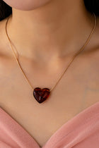 Tortoise Heart Charm Necklace