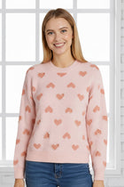 Pearl Detail Heart Sweater