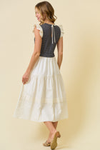 Ruffle Sleeve Tiered Midi Dress