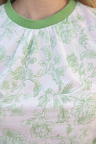 Bubble Sleeve Floral Print Top