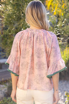 Tassel & Fringe Detail Printed Blouse