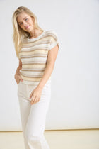 Yellow & Tan Striped Sweater