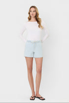Gwen High Rise Drawstring Striped Shorts