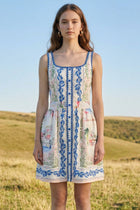 Scenic Print Mini Dress