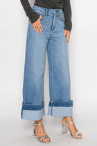 Claire Tummy Control Cuff Detail High Rise Jeans