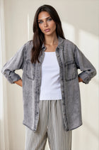 Chambray Relaxed Button Down Shirt