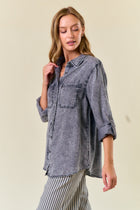 Chambray Relaxed Button Down Shirt