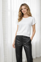 Luxe Knit Short Sleeve Tee - Ivory