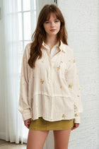 Embroidered Cotton Gauze Top