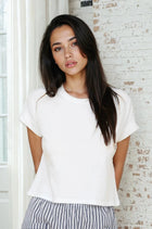 Washed Knit Top - White