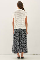 Crochet Open Knit Short Sleeve Cardigan
