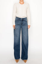Mia High Rise Cuffed Wide Leg Jeans