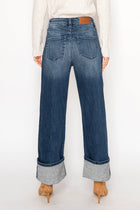 Mia High Rise Cuffed Wide Leg Jeans