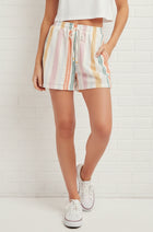 Multi Color Stripe Knit Shorts