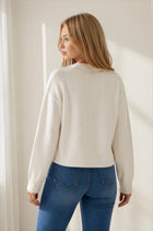 Wood Button Front Cardigan Sweater