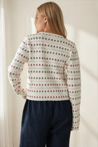 Floral Button Front Knit Cardigan