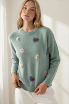 Floral Embroidery Pullover Sweater