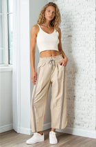 Sporty Stripe Barrel Leg Pants