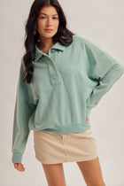 Half Placket Terry Pullover