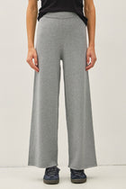 Wide Leg Ribbed Knit Pants