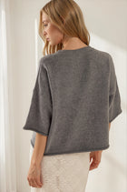 Horse Shoe Jacquard Short Sleeve Sweater