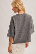 Horse Shoe Jacquard Short Sleeve Sweater