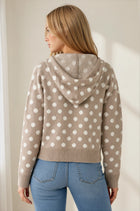 Polka Dot Zip Up Hoodie