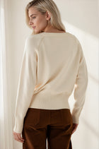 Peekaboo Lace V Neck Sweater