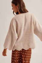 Scallop Edge Knit Sweater