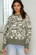 Flower Patterned Sweater