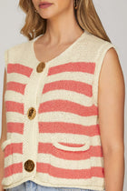 Button Front Sweater Vest