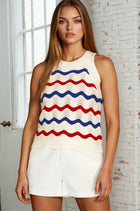 Wavy Stripe Knit Tank